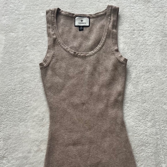 Women's Tuckernuck Oat Shelby Rib Knit Tank - Picture 1 of 5